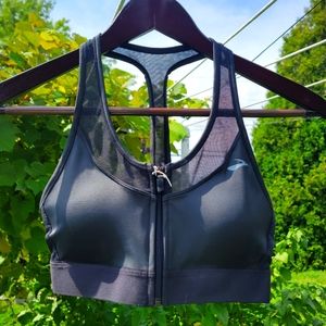 Brooks Black Zip Sports Bra